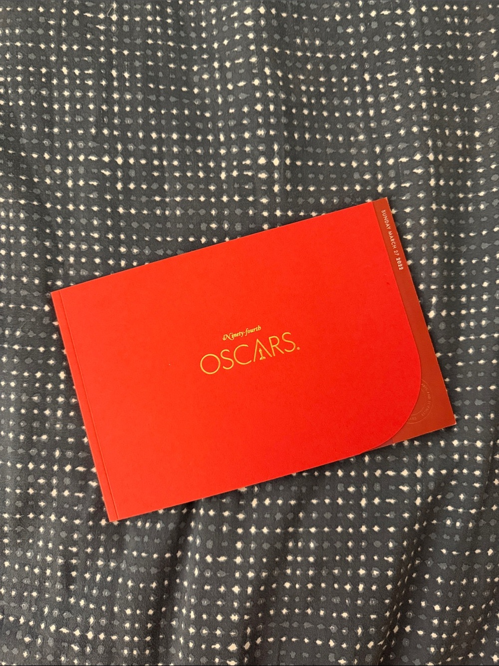 Official 2022 OSCARS show program